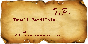 Teveli Petúnia névjegykártya